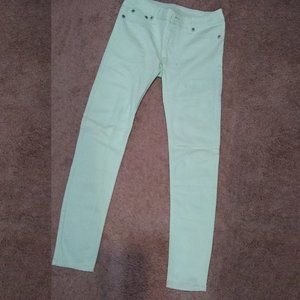 Wet Seal Pale Green Jeans, Medium NWT